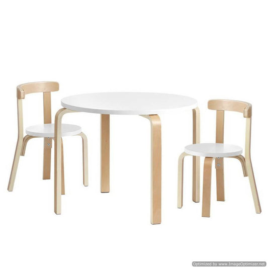 Keezi Kids Round Table and Chair Set | Wooden study and dining set for children.