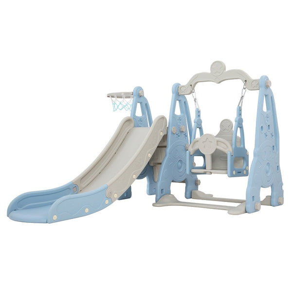 Keezi Slide Swing Basketball Hoop for Toddler Playset Blue 170cm | Kids Mega Mart | Shop Toys Now!