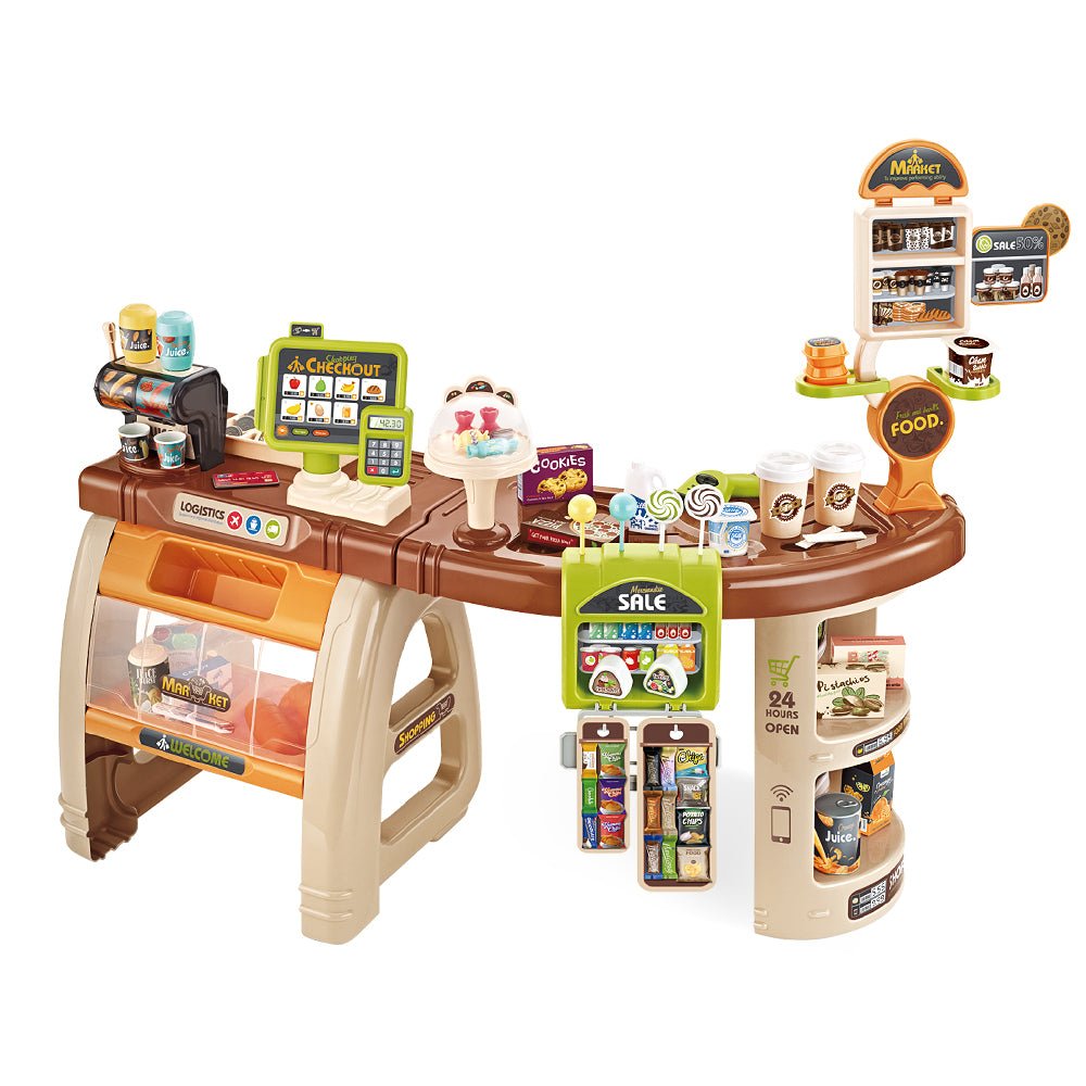 Shop and Play with 52 Accessories - Kids Mega Mart's Supermarket