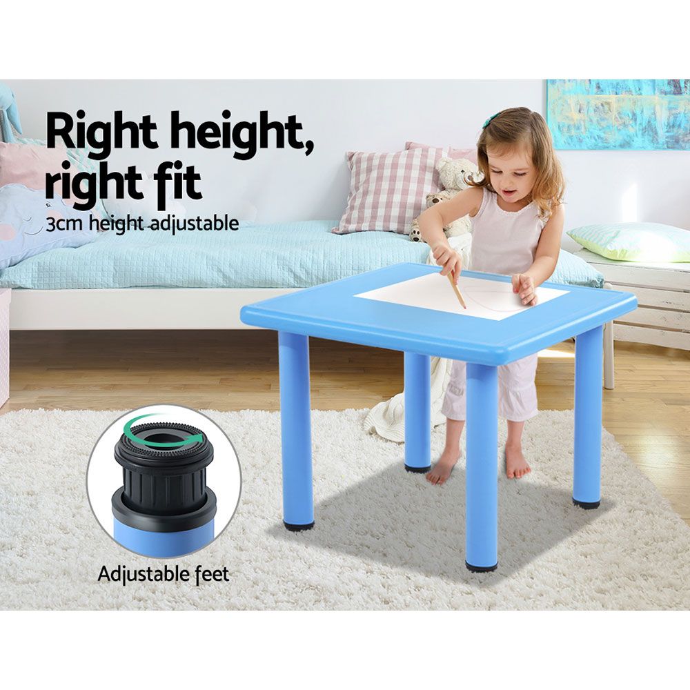 Keezi Kids Furniture Table and Chair Set Blue Multi