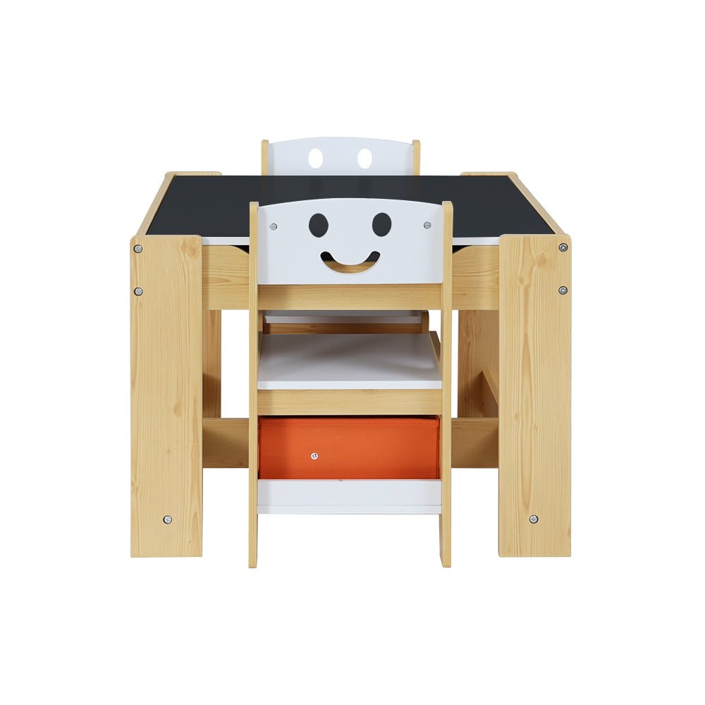 Keezi Kids Table and Chair Set with Blackboard, Storage Box Desk | perfect for creative play.