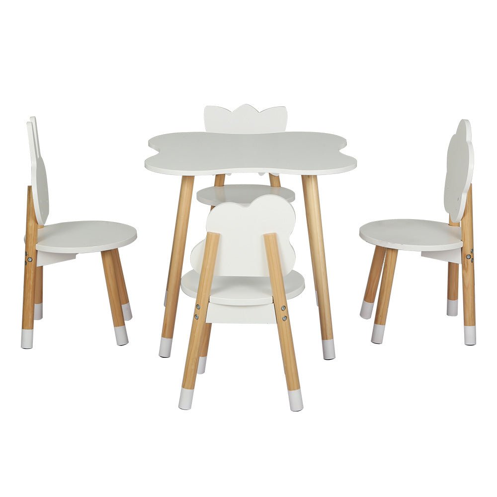 Colorful Keezi Kids Table and Chairs Set, perfect for play and study in childrens room.