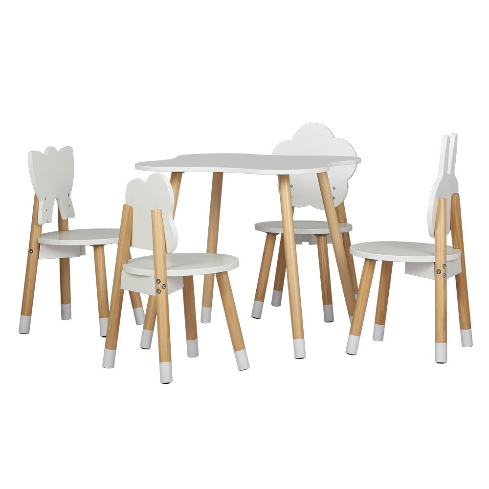 Keezi Kids Table and Chairs Set | 5-piece set for fun and functional playtime.