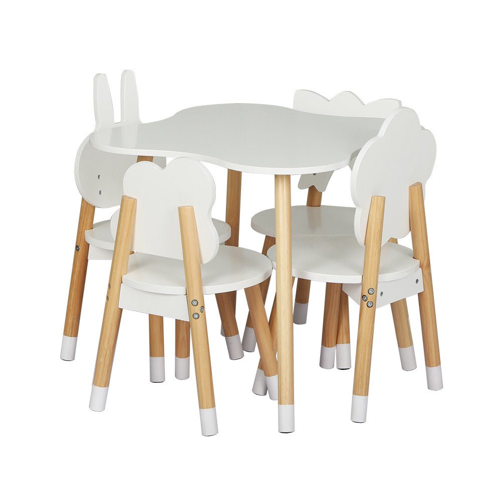 Keezi 5-Piece Kids Table and Chairs Set for Play and Study Spaces