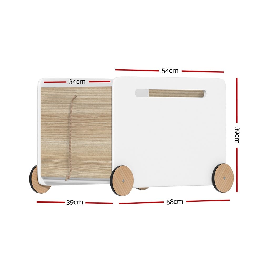 Keezi Kids Toy Box with Organiser and Wheels for Fun and Tidy Storage Solution