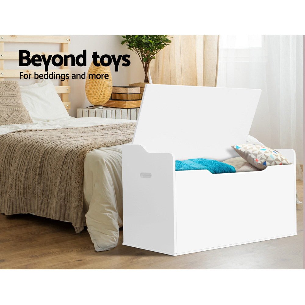 Shop Kids Furniture Artiss Toy Box Storage Chest White