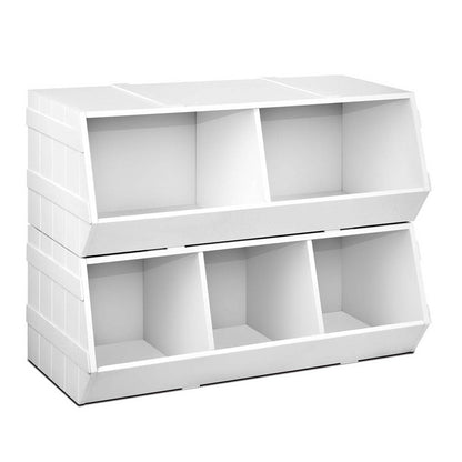 Keezi Kids Toy Storage Box White - Spacious, fun storage solution for childrens toys.