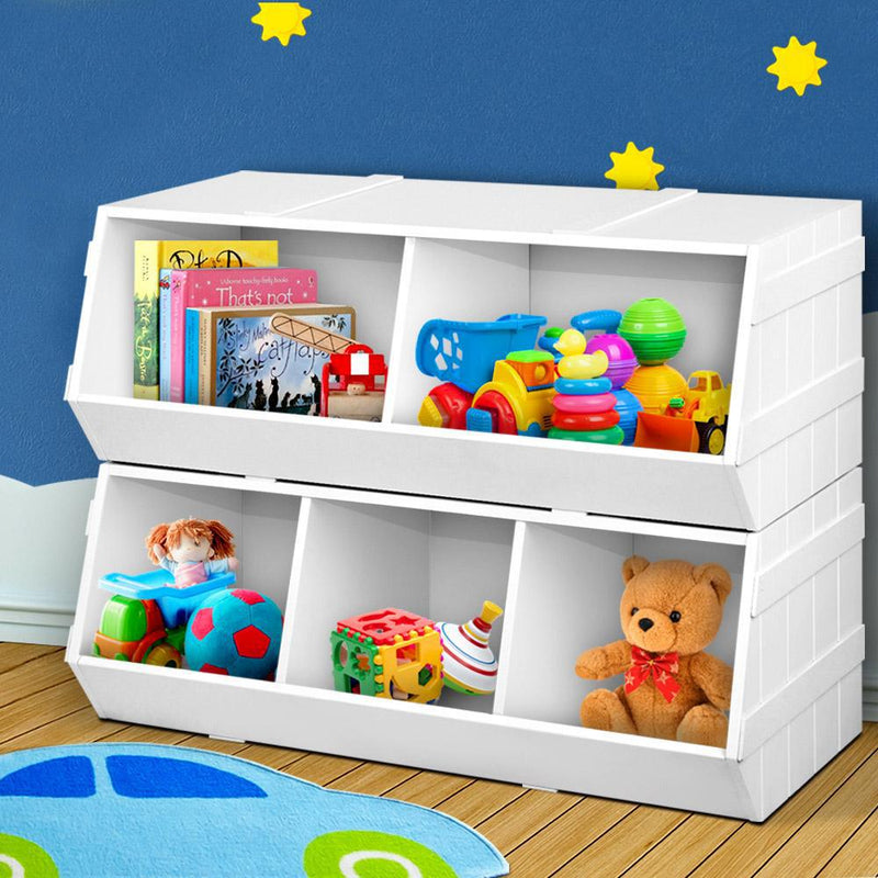 Keezi Kids Toy Box Storage Organiser Bookcase Australia