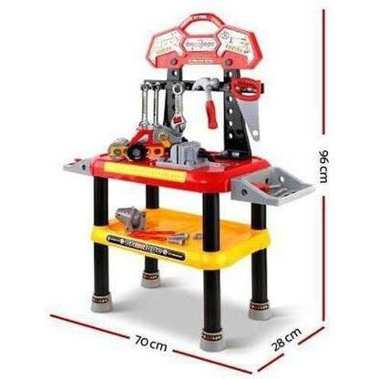 Keezi Kids Workbench Red for creative play and learning at home for children.