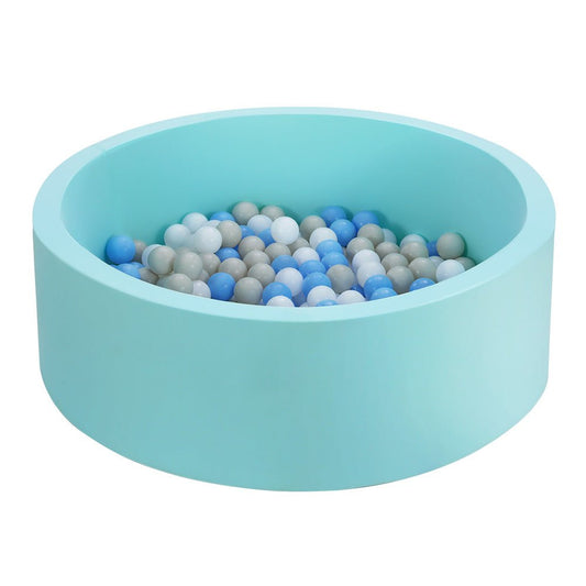 Blue Keezi Ocean Foam Ball Pit 90x30cm with balls, ideal for creative play at home.