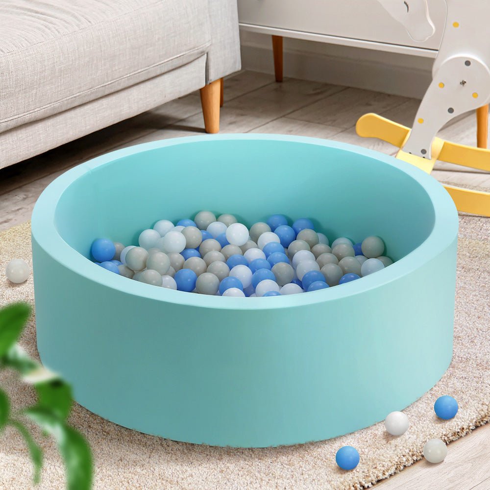 Keezi Ocean Foam Ball Pit with Balls 90x30cm Blue