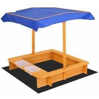 Keezi Outdoor Sand Pit with Canopy, perfect for backyard play and sun protection.