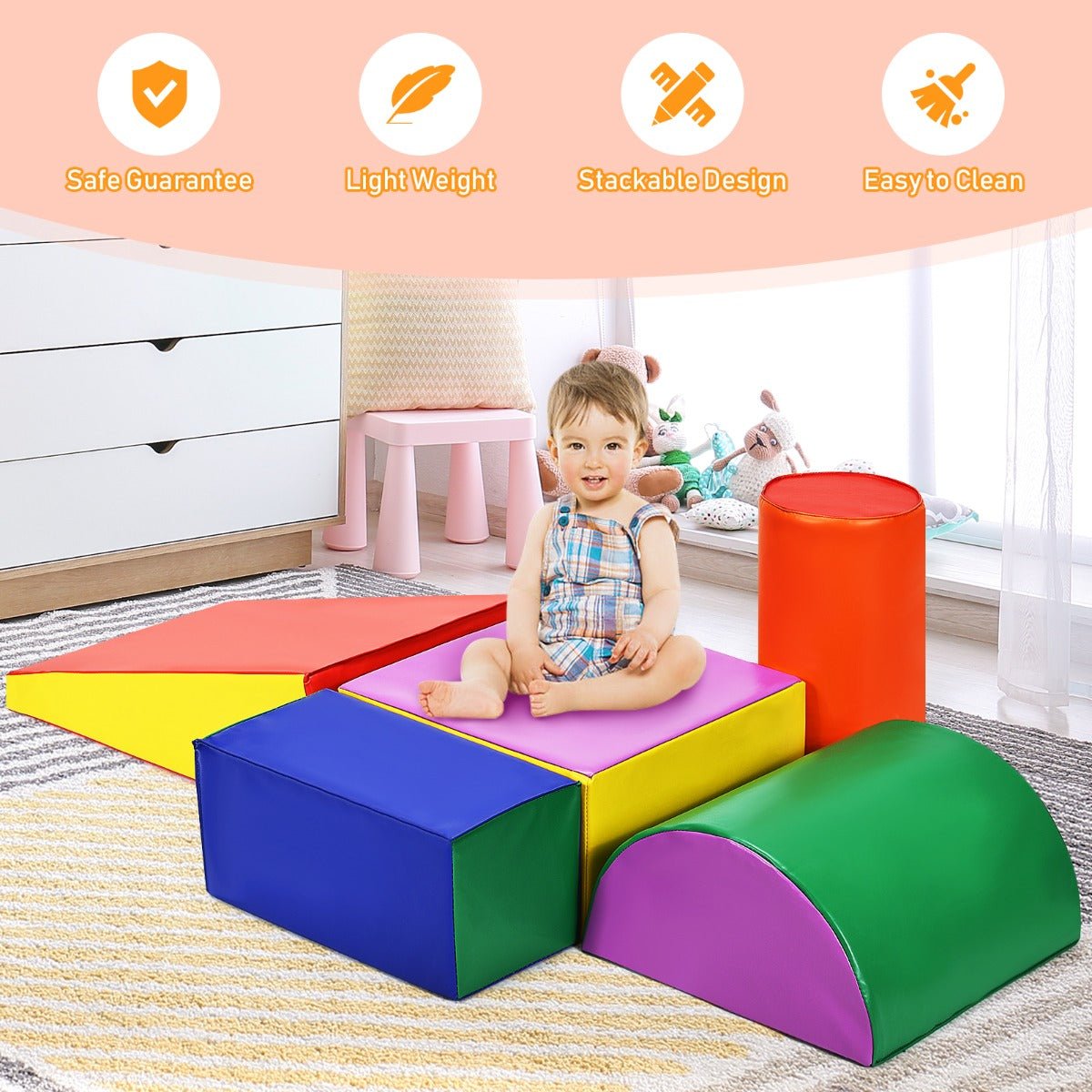 Toddler Foam Shapes Playset - Promotes Physical Development and Fun