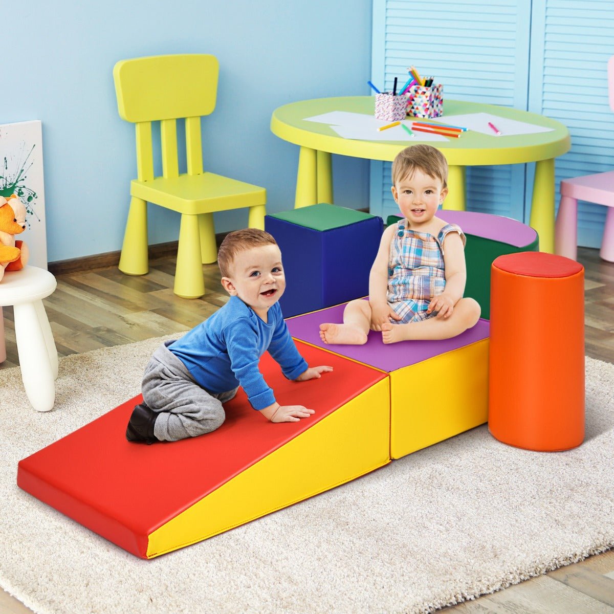 Foam Shapes Playset for Toddlers - Encourages Active Play and Exploration