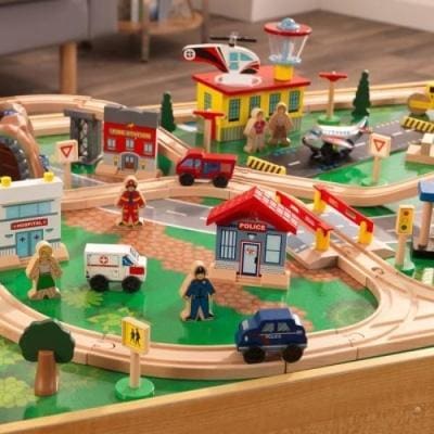 Buy Toys Australia Kidkraft Aventure Town Railway Train Set & Table