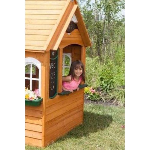 Children Playing in Bancroft Wooden Playhouse