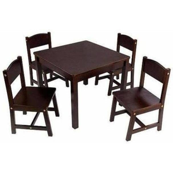 Furniture Kidkraft Farmhouse Table & Chair Set Espresso