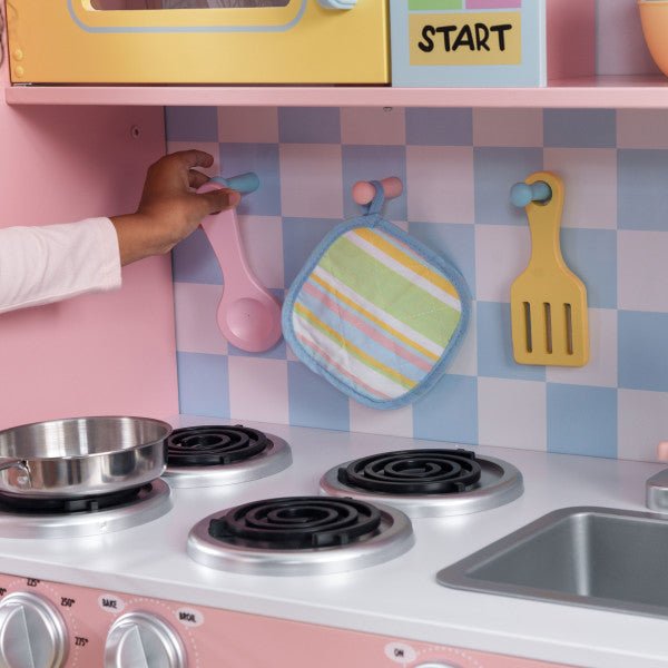 Kidkraft Large Pastel Toy Kitchen with Accessories 