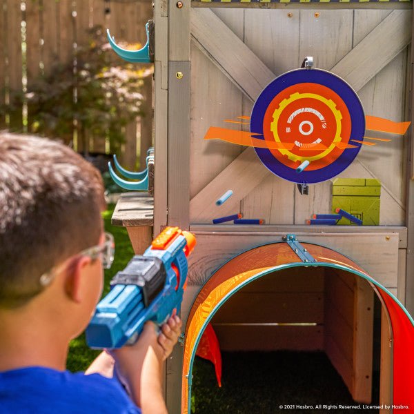 Highlighted Features of KidKraft Nerf Scout Defense Post Outdoor Playhouse