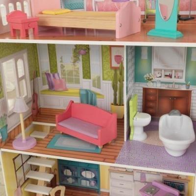 Poppy Dollhouse - KidKraft's Colourful Wooden Dollhouse