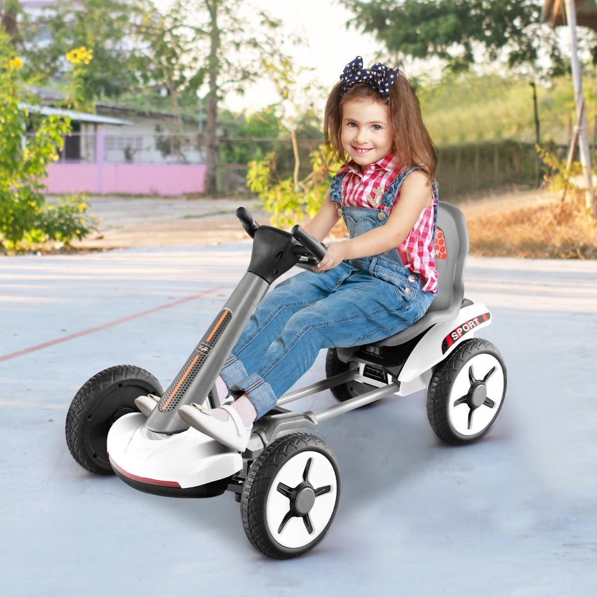 Lifestyle image white Go Kart for Children