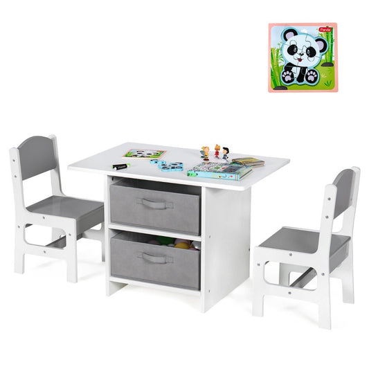 Spacious Preschool Desk & Chair Set: Organize, Create, and Play