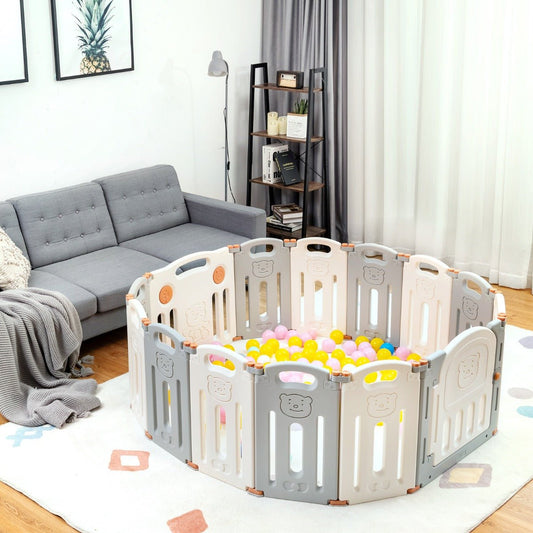 Baby Playpen with Safety Lock and Educational Toys