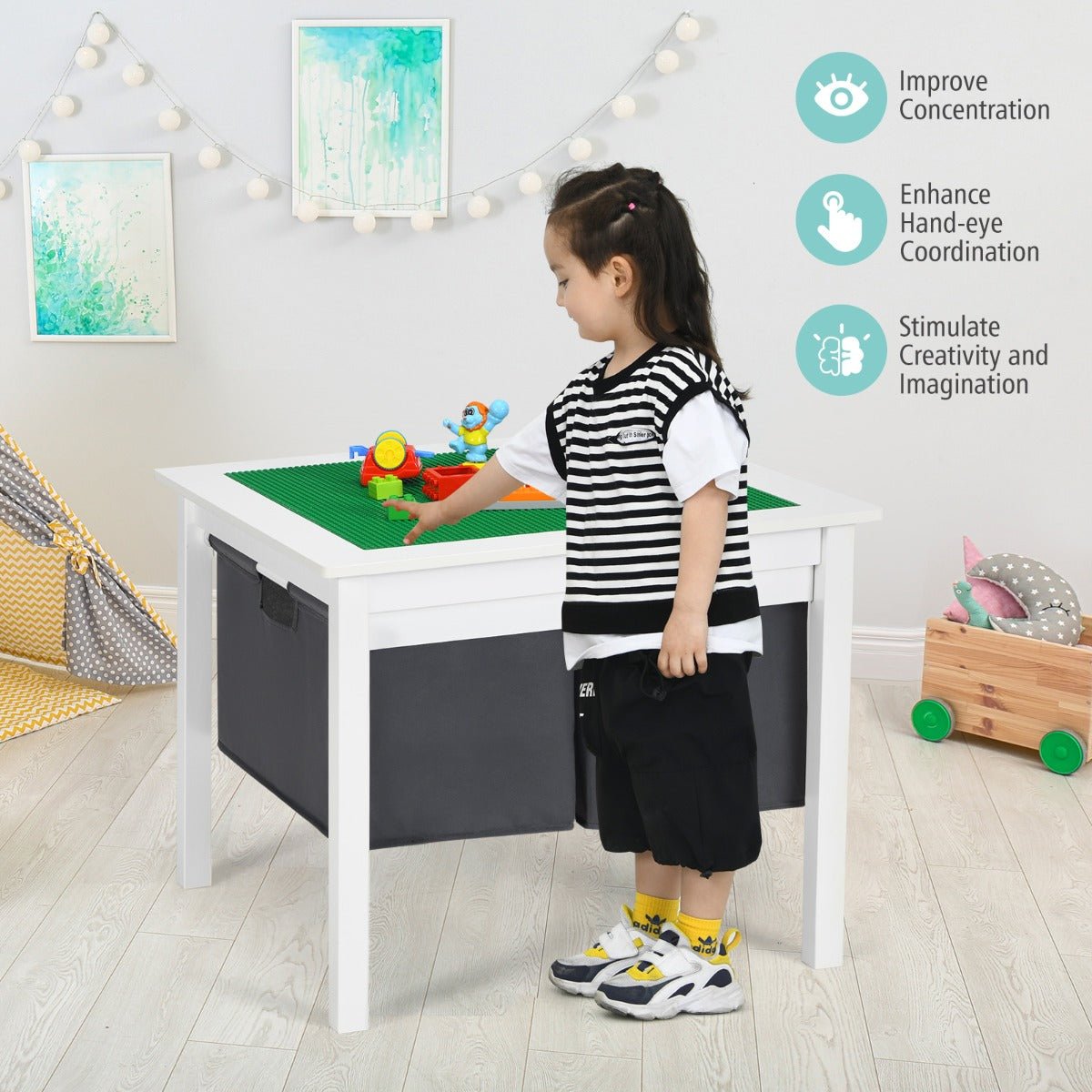 White Kids Activity Table: Your Child's Perfect Playroom Companion at Kids Mega Mart