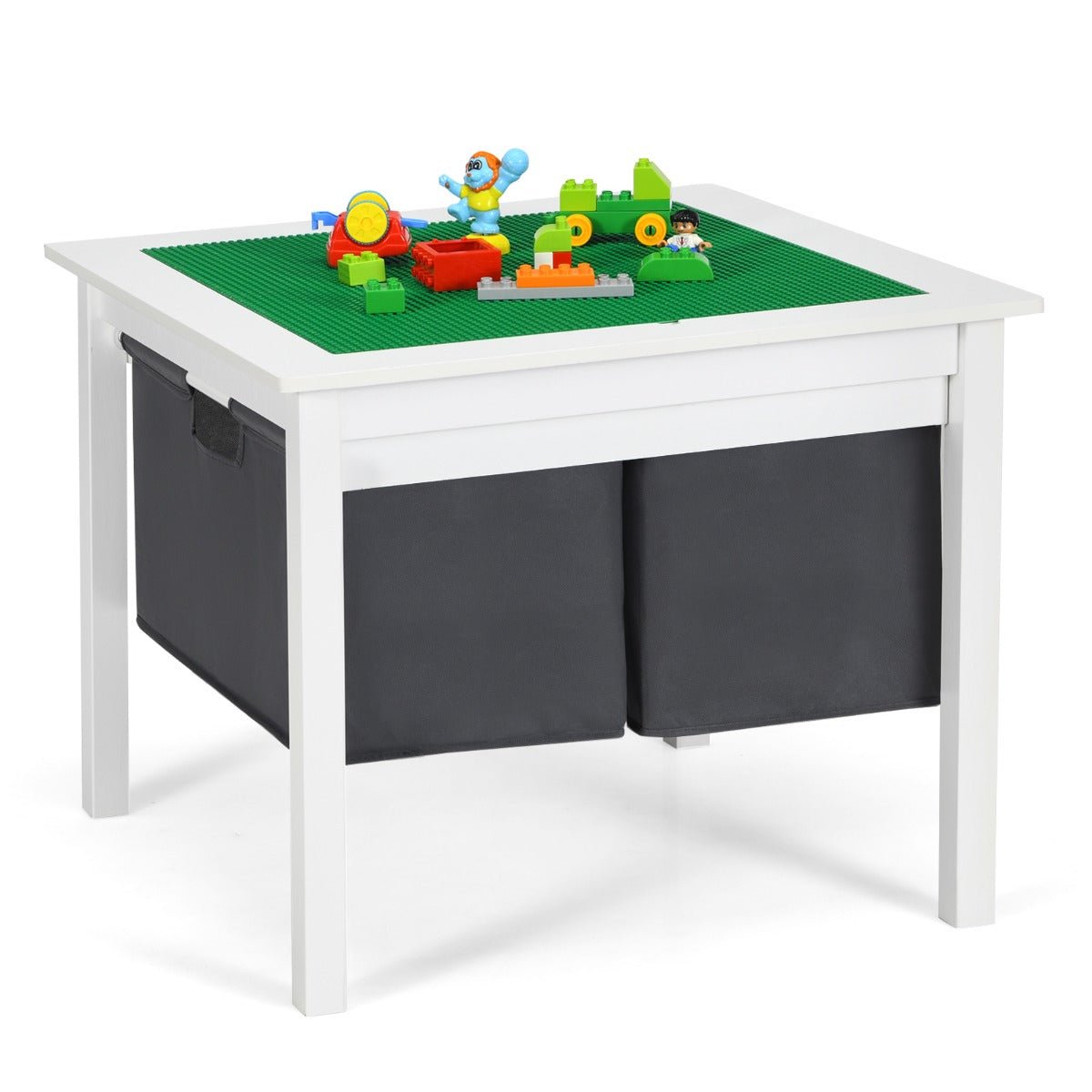 Shop White Kids Activity Table with 2 Non-woven Fabric Drawers