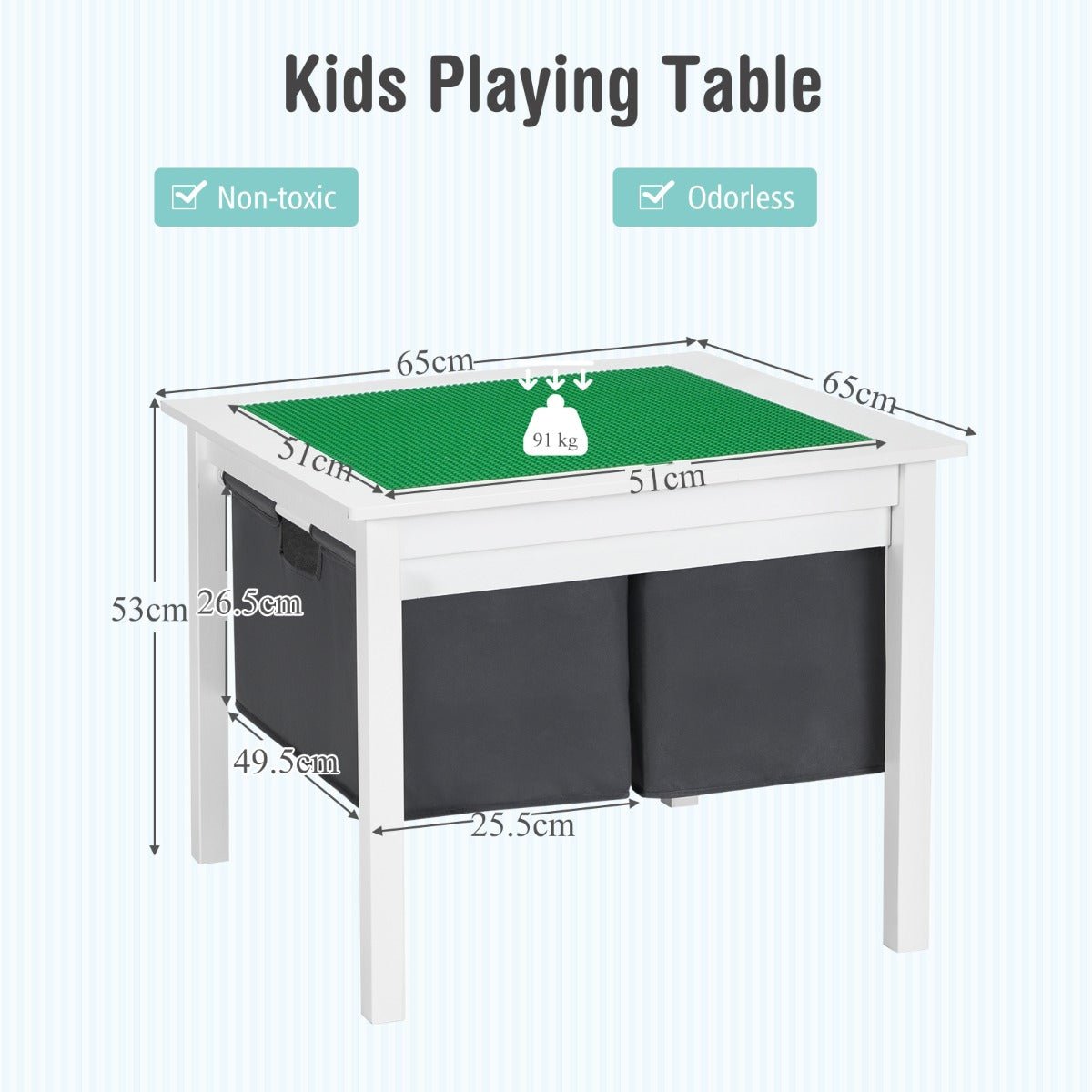 White Kids Activity Table - Quality Playtime Solutions