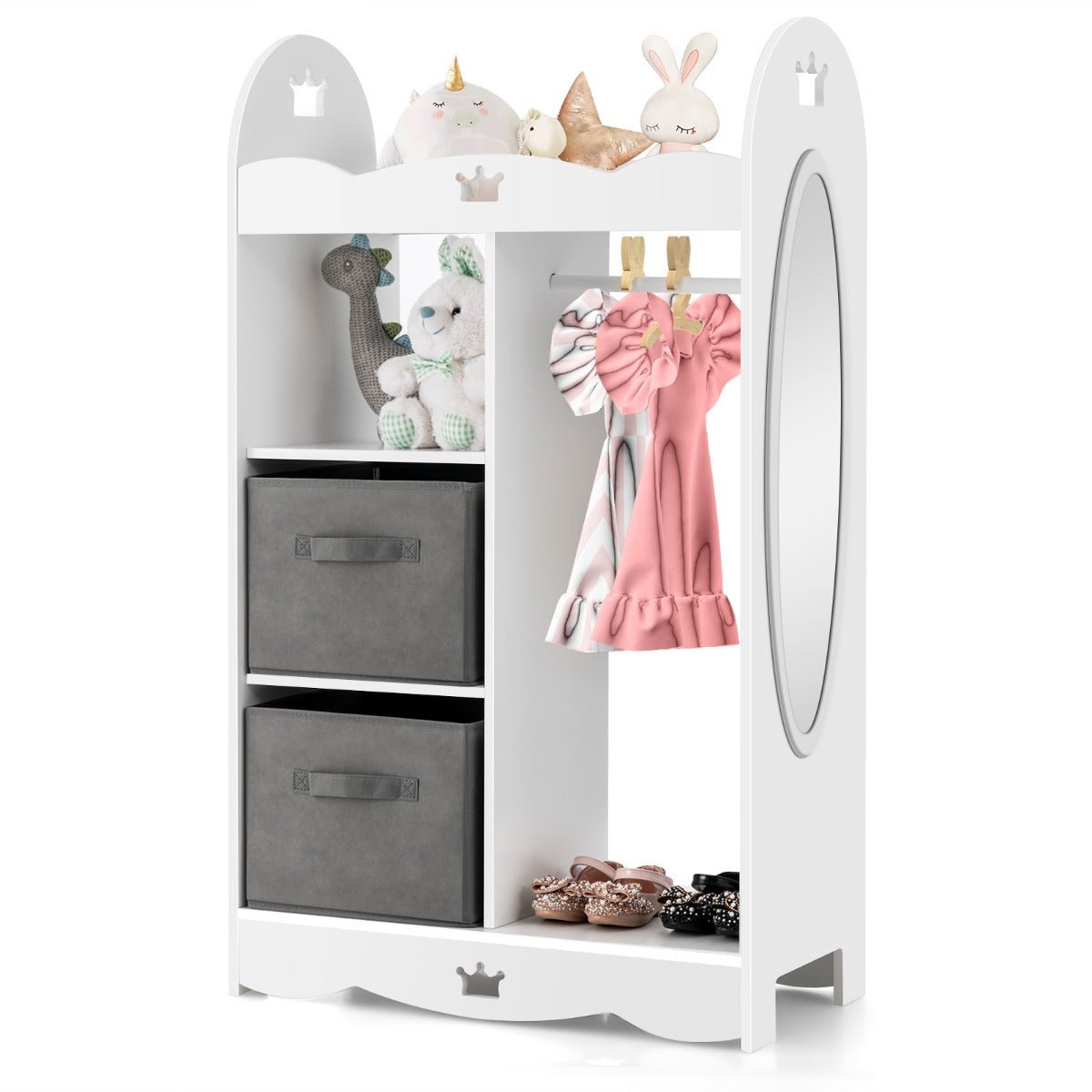 Kids Room Armoire Dresser with Mirror - Organize and Reflect in Style