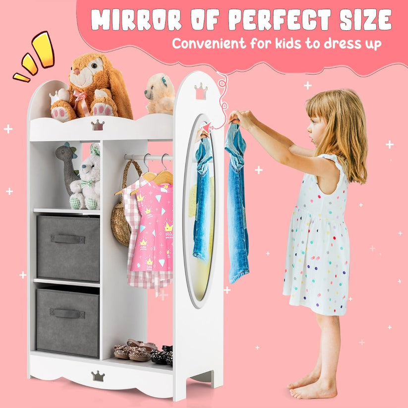 Kids Armoire Dresser with Mirror | Stylish Storage for Toddlers