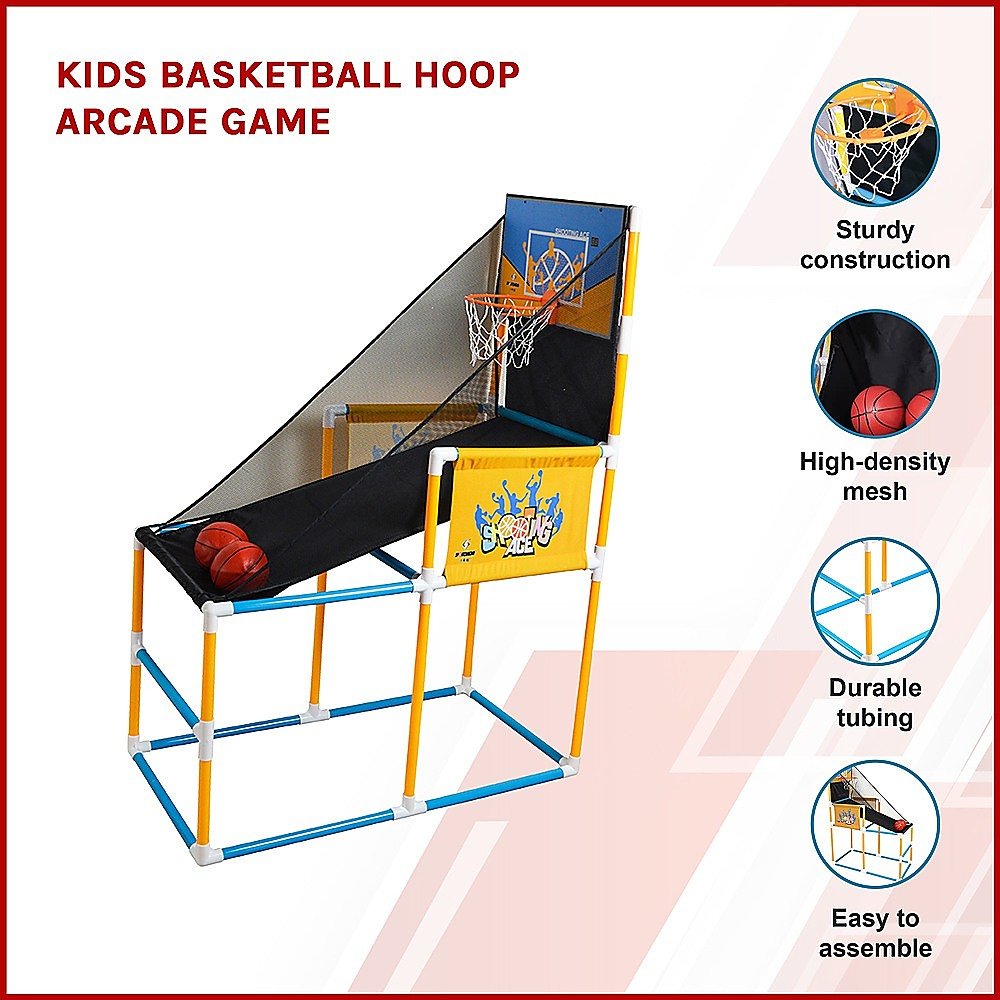 Kids Basketball Hoop Arcade Game for indoor fun, encourages active play and coordination skills.