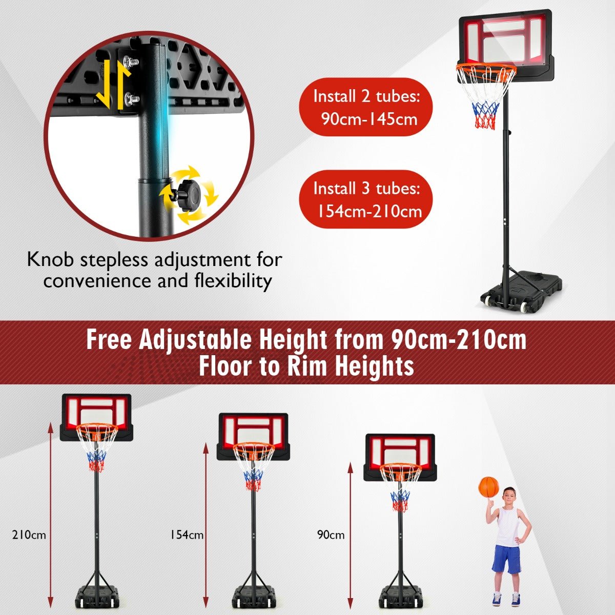 Get Active and Play with Adjustable Kids Basketball Set