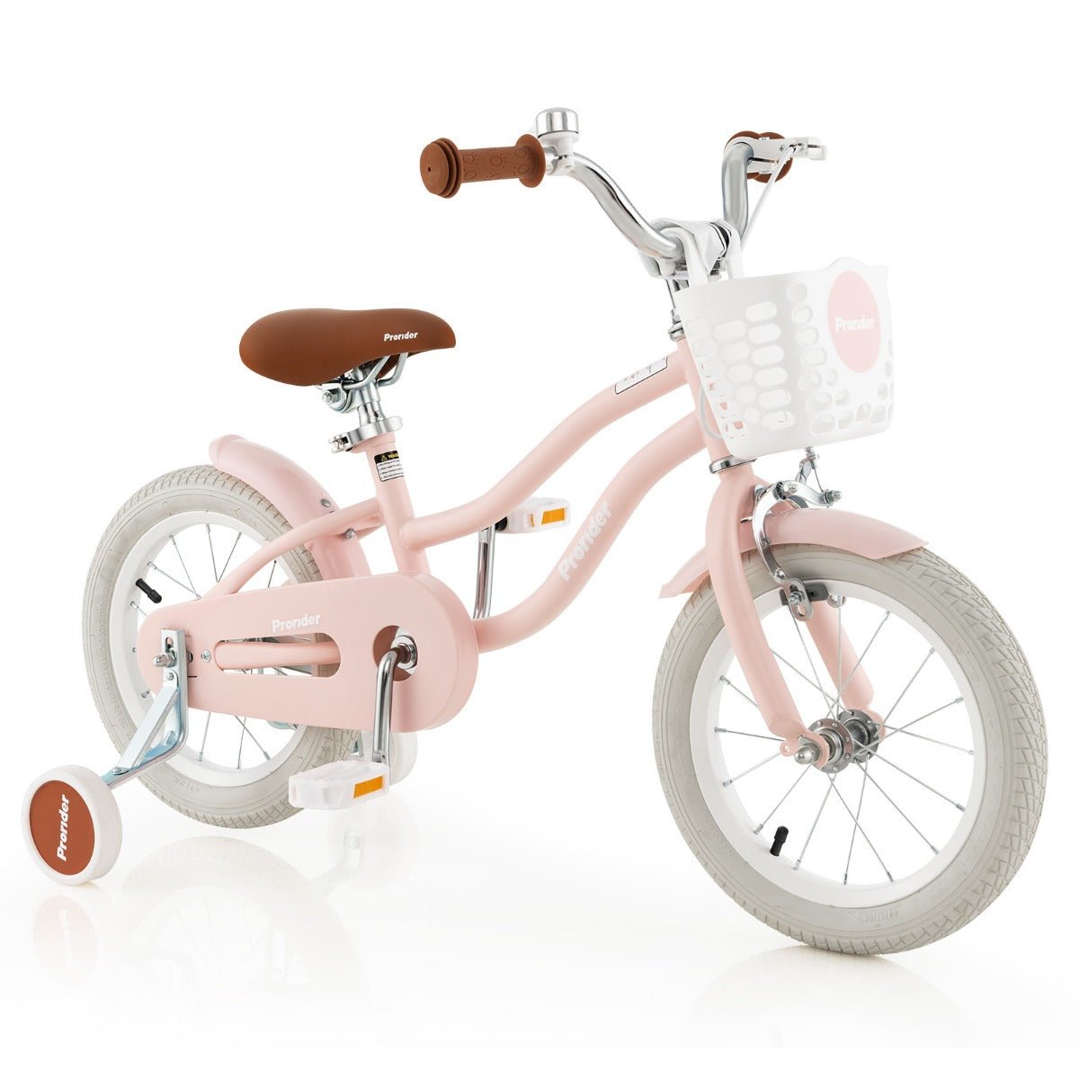 Pink Kid's Bike with Handbrake - 36, 40, or 46 cm Sizes