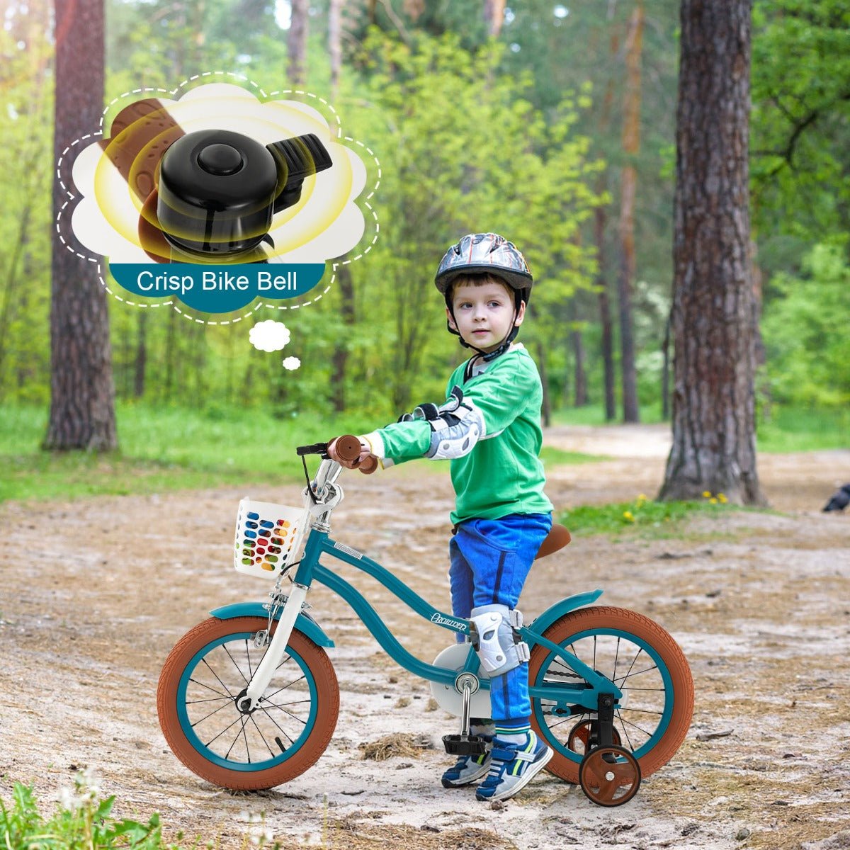 Turquoise Green Kid's Bike - Safety and Style Combined