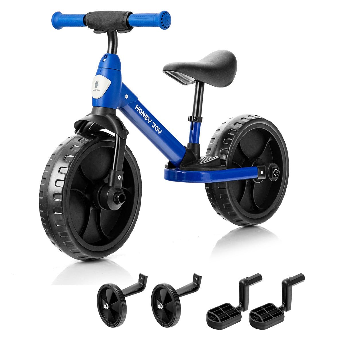 Blue Beginnings: 4-in-1 Kids Training Bike with Training Wheels for Young Riders