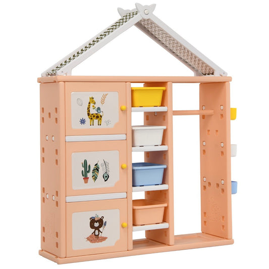 Pink Kids Costume Closet - Dresser Storage for Imaginative Play and Organization