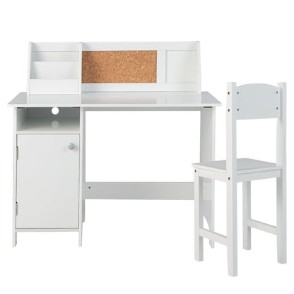 Kids Desk & Chair Set: Hutch & Bulletin Board for Learning Space