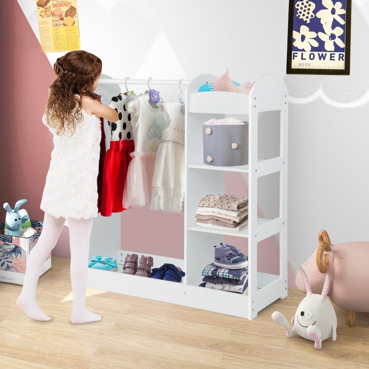 Buy the Ultimate White Kids Dress Up Storage Cupboard at Kids Mega Mart