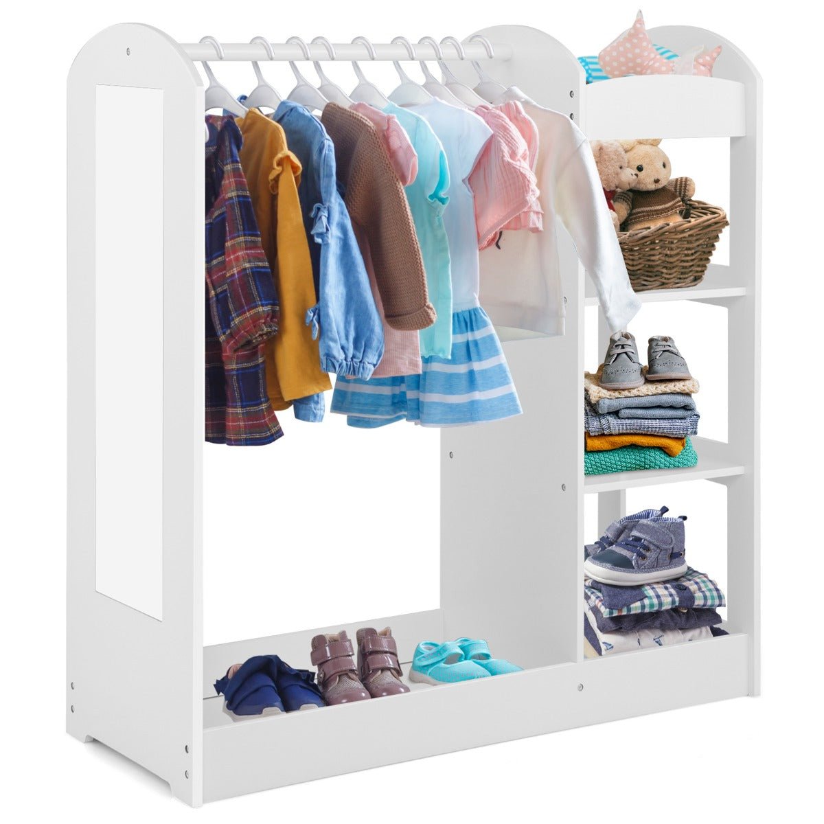 Shop White Kids Dress Up Storage Cupboard - Organize Playtime Fun