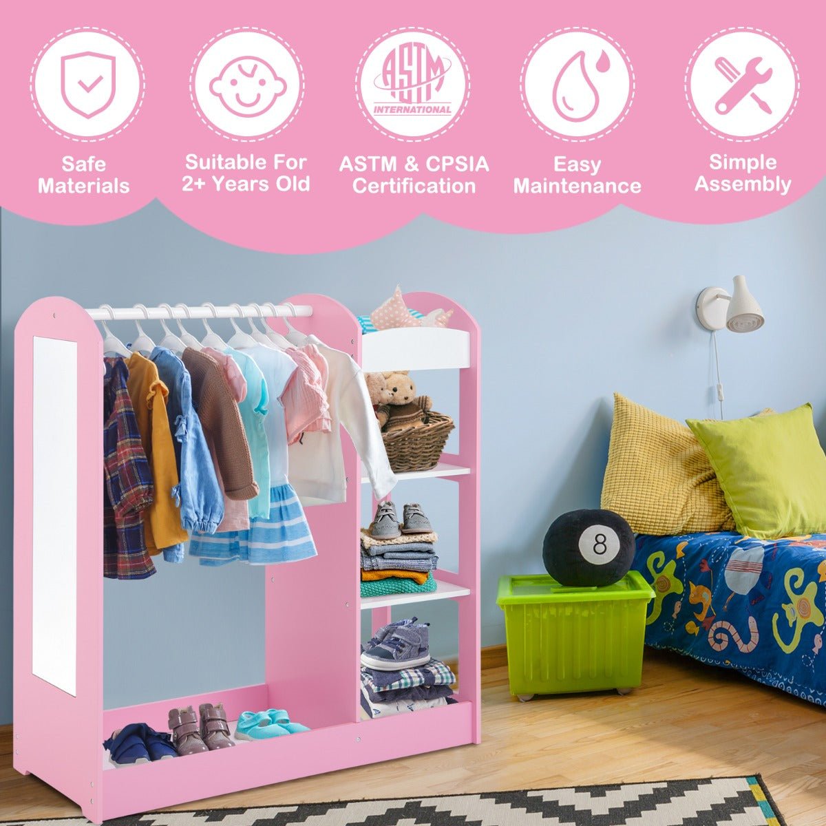 Pink Kids Dress Up Storage: Your Child's Perfect Playroom Companion at Kids Mega Mart