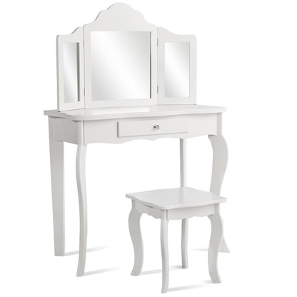 Shop White Kids Dressing Table Set - Your Child's Dream Vanity