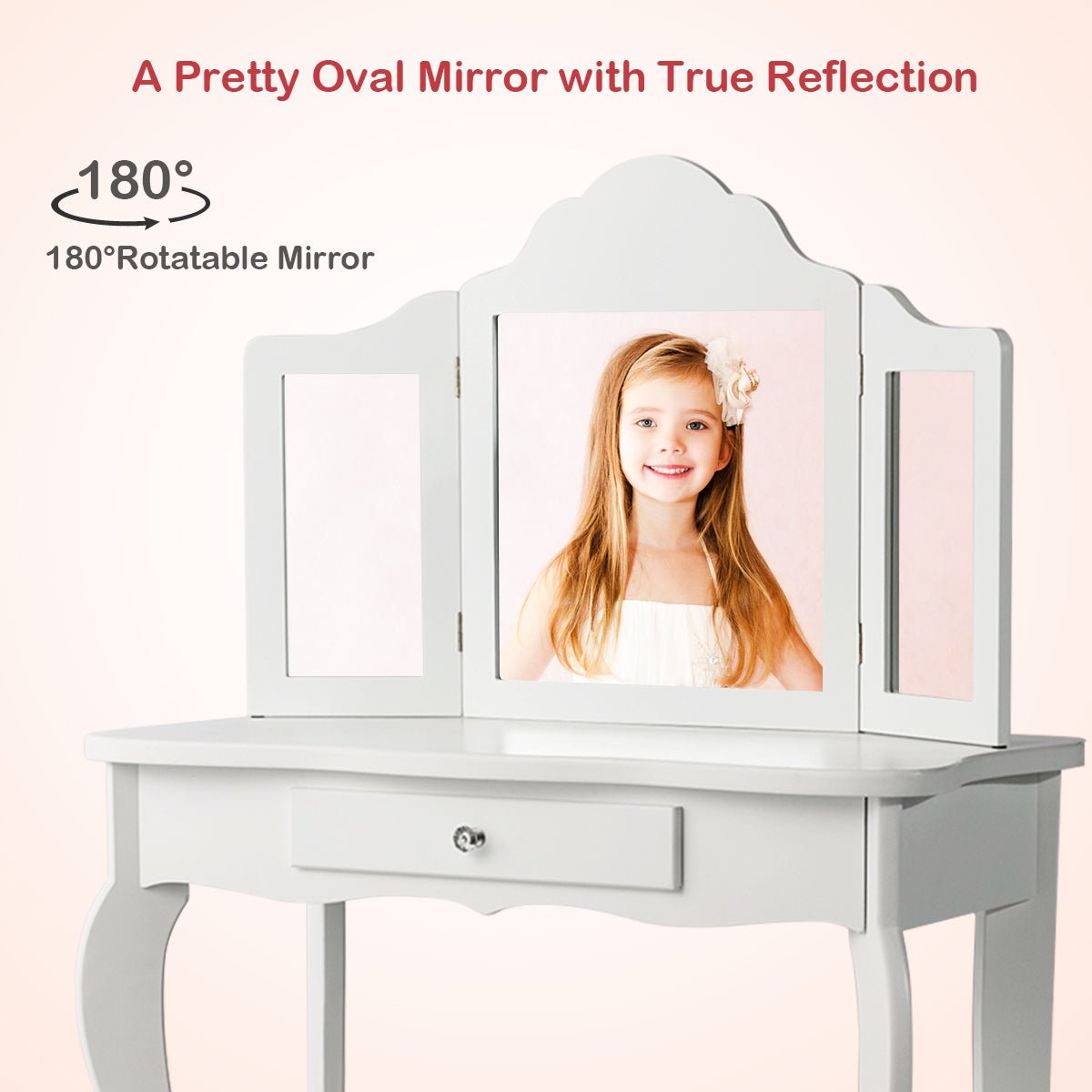 Unlock Creativity with the White Kids Dressing Table Set - Order Now!