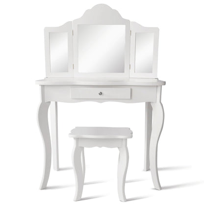 White Kids Dressing Table Set - The Ultimate Imaginative Play Solution