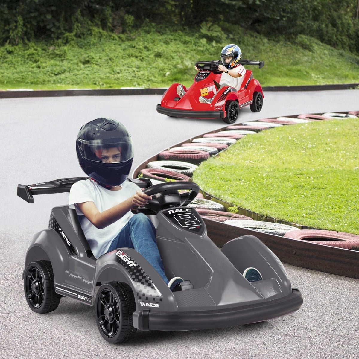 Remote-Controlled Kids Electric Go Kart: Thrilling Black Ride-On Experience