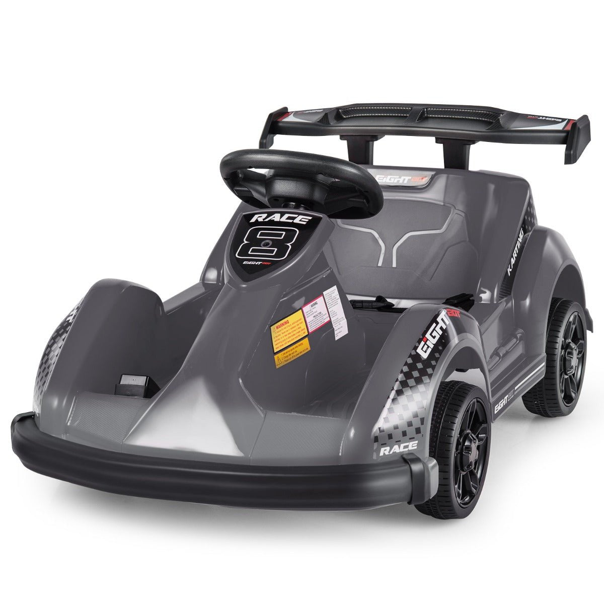 Black Kids Electric Go Kart: Remote Control Fun for Young Racers