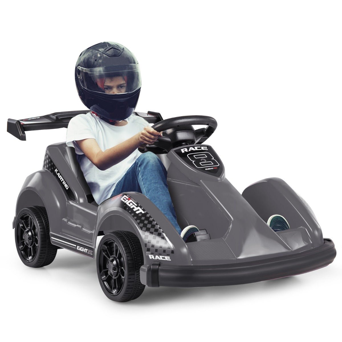 Black Electric Go Kart with Remote Control: Ignite Your Child's Adventure