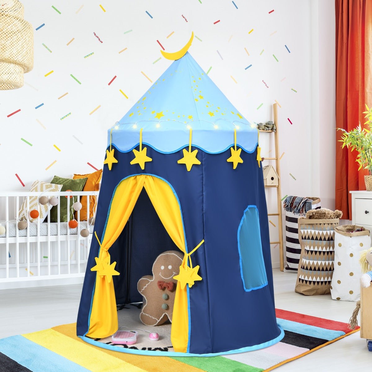 Explore and Play: Kids Pop Up Play Tent with Carry Bag & Star Lights