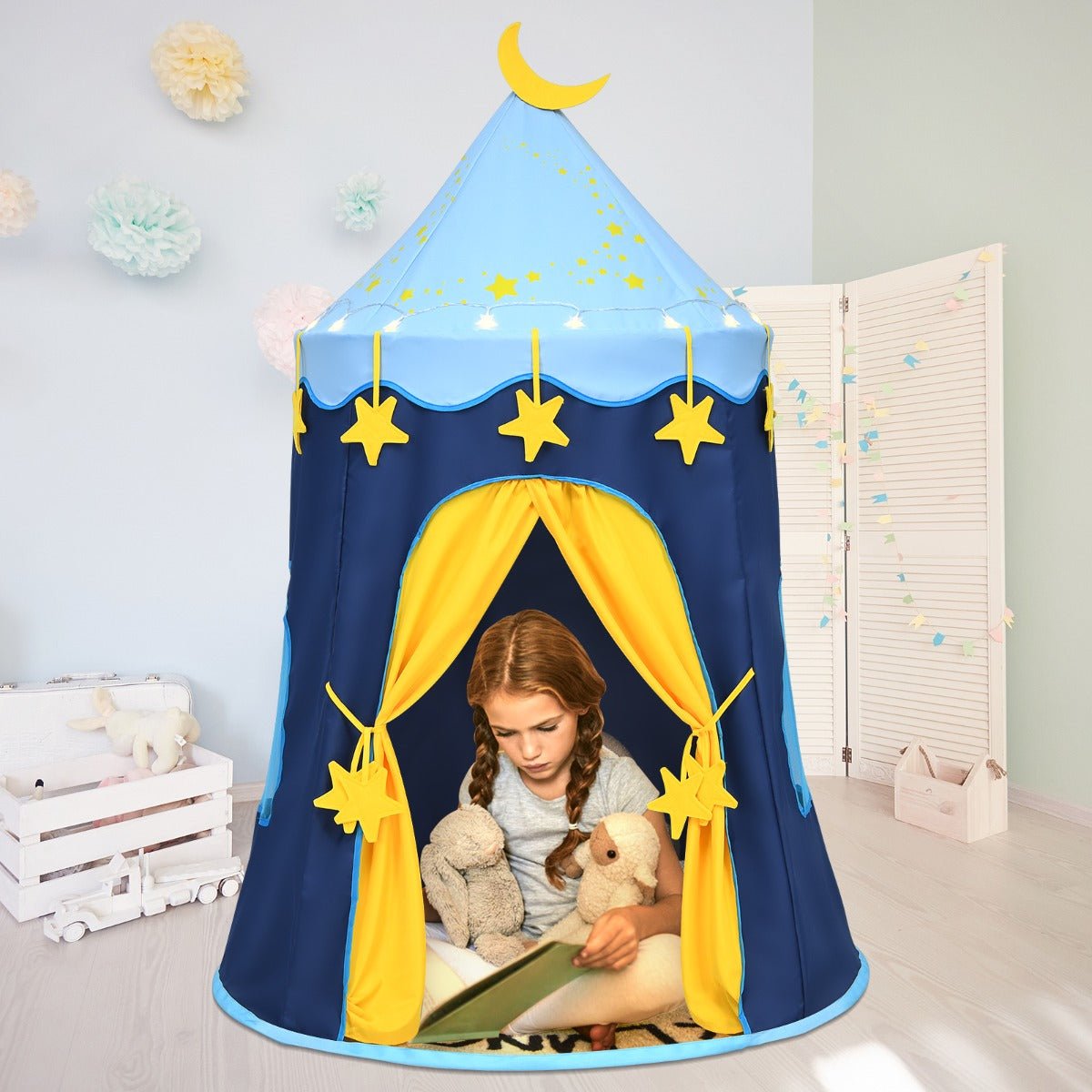 Create Memories: Kids Play Tent with Starry Lights & Carry Bag